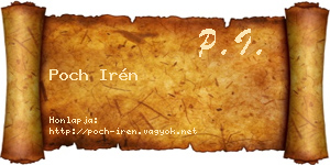 Poch Irén névjegykártya
